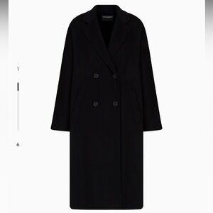 Emporio Armani Casentino Wool & Cashmere Double-breasted Coat Size 6